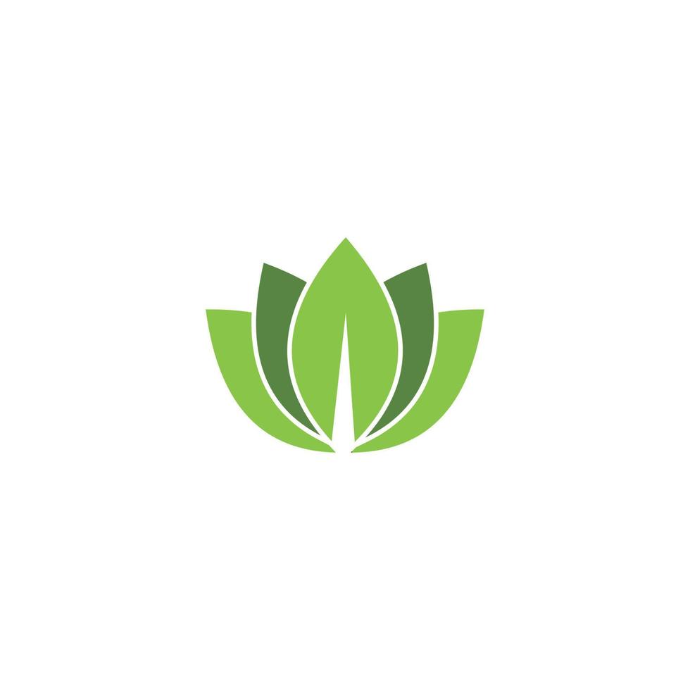 Green leaves logo. plant nature eco garden stylized icon vector botanical.