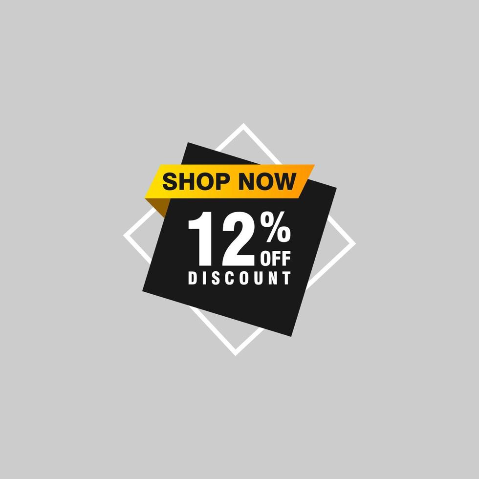 12 discount, Sales Vector badges for Labels, , Stickers, Banners, Tags, Web Stickers, New offer. Discount origami sign banner.