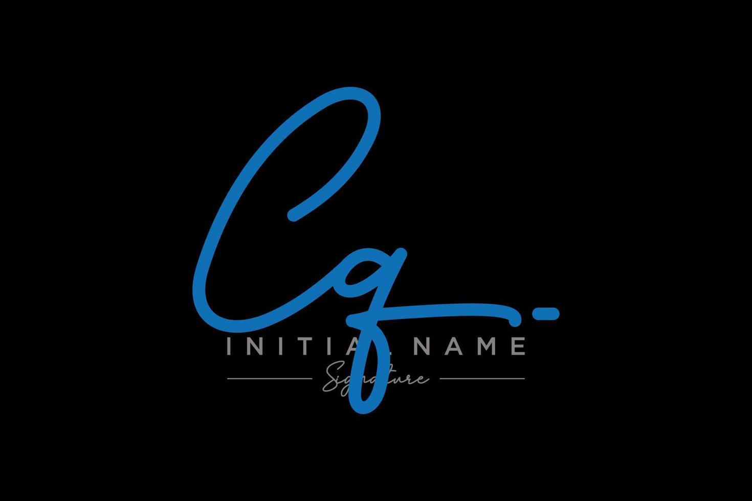 Initial CQ signature logo template vector. Hand drawn Calligraphy lettering Vector illustration.