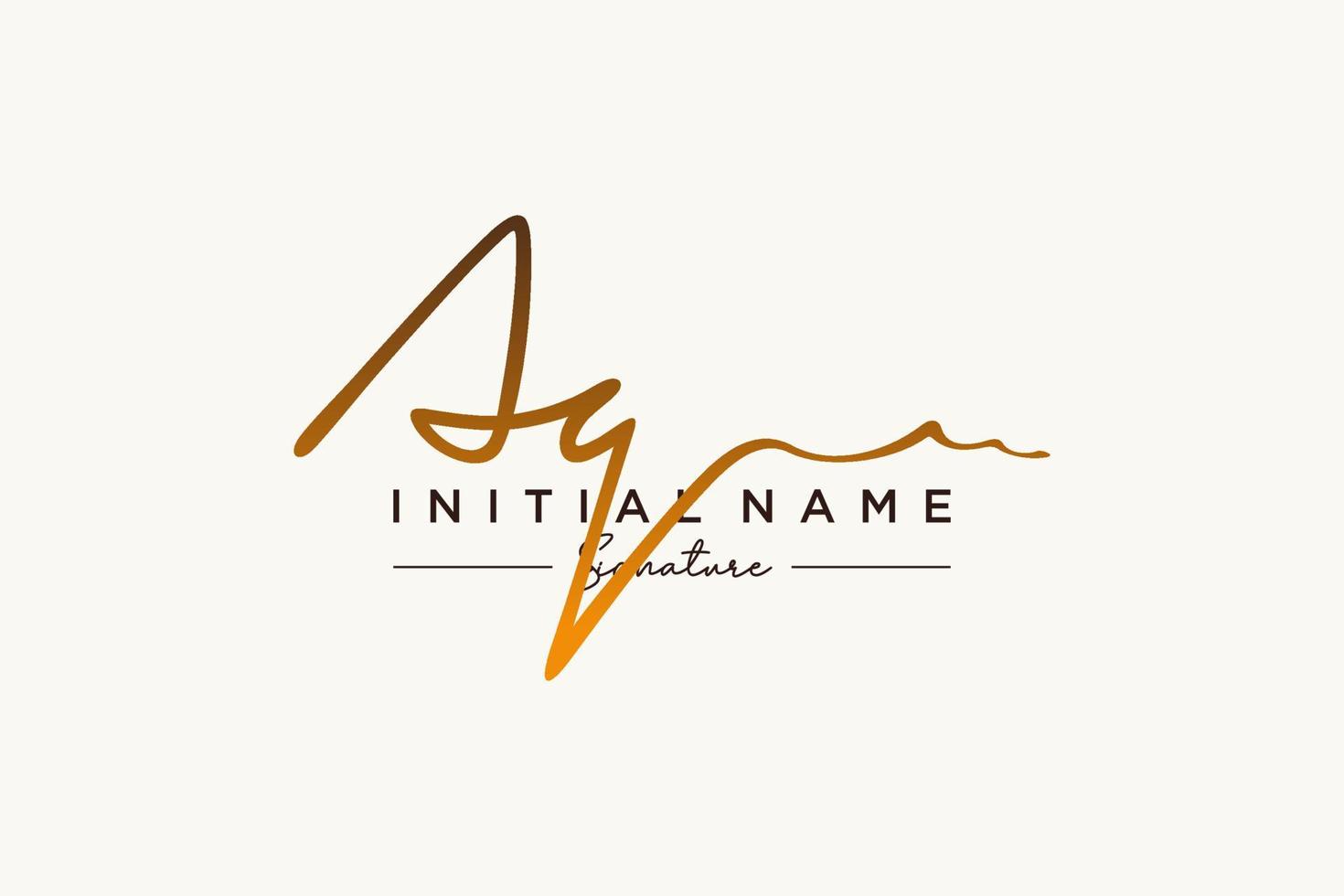 Initial AQ signature logo template vector. Hand drawn Calligraphy lettering Vector illustration.