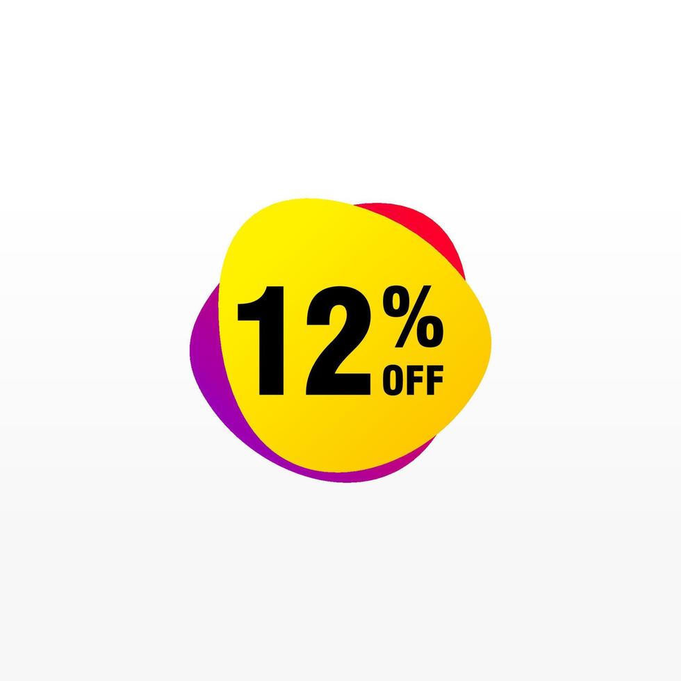 12 discount, Sales Vector badges for Labels, , Stickers, Banners, Tags, Web Stickers, New offer. Discount origami sign banner.