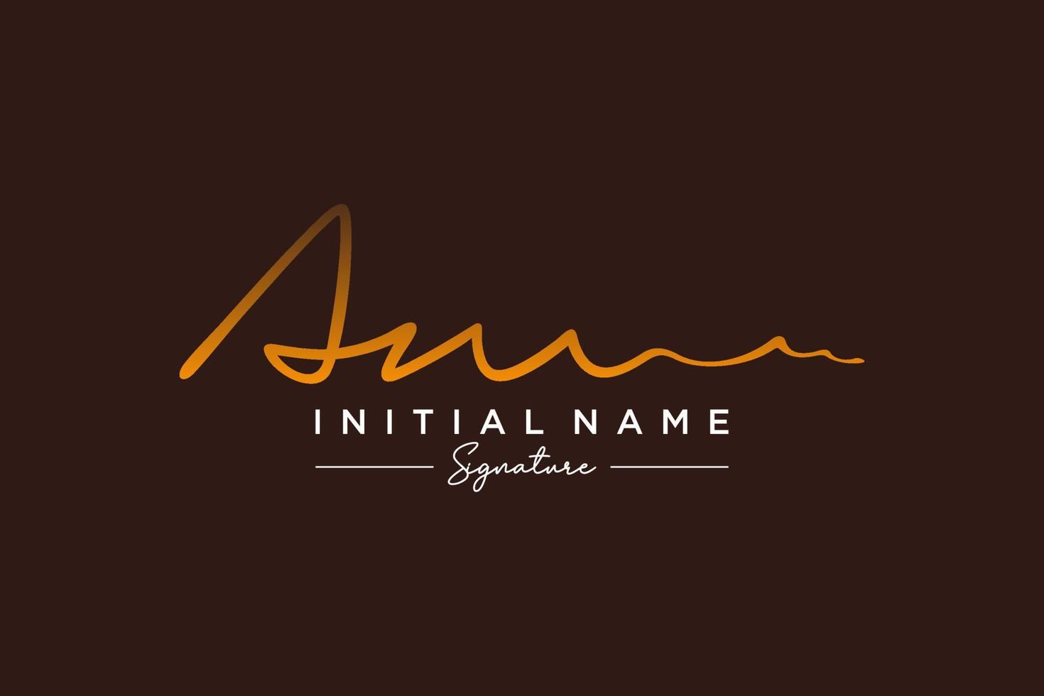 Initial AM signature logo template vector. Hand drawn Calligraphy lettering Vector illustration.