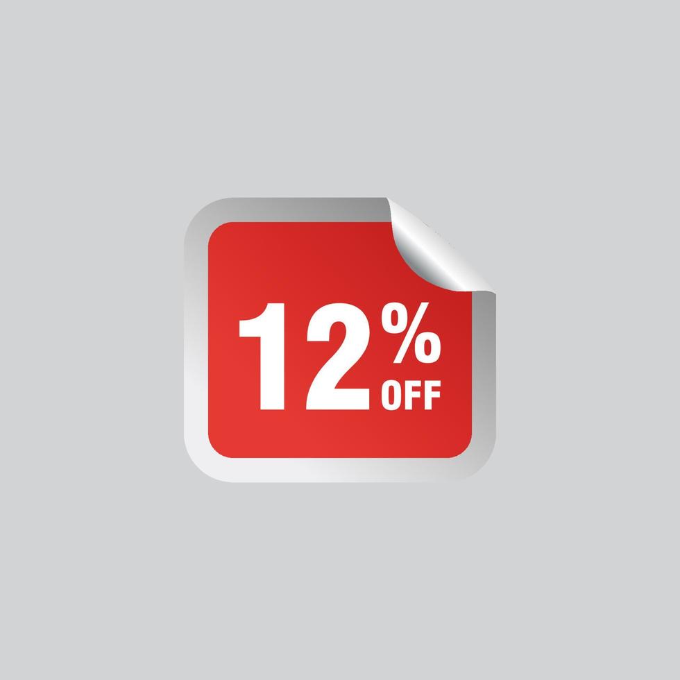 12 discount, Sales Vector badges for Labels, , Stickers, Banners, Tags, Web Stickers, New offer. Discount origami sign banner.