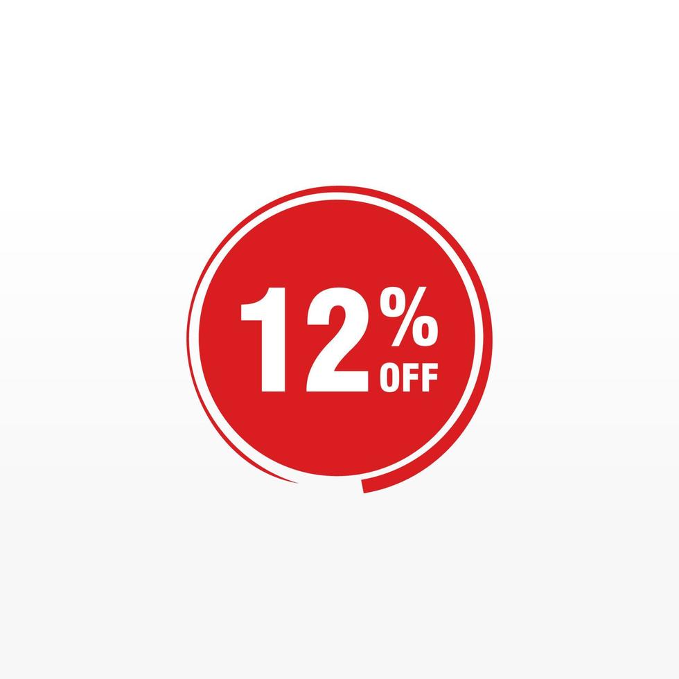 12 discount, Sales Vector badges for Labels, , Stickers, Banners, Tags, Web Stickers, New offer. Discount origami sign banner.