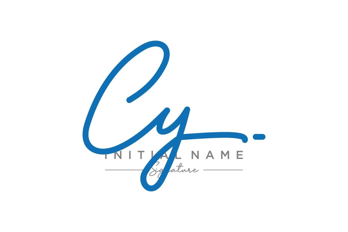 Initial CY signature logo template vector. Hand drawn Calligraphy lettering Vector illustration.