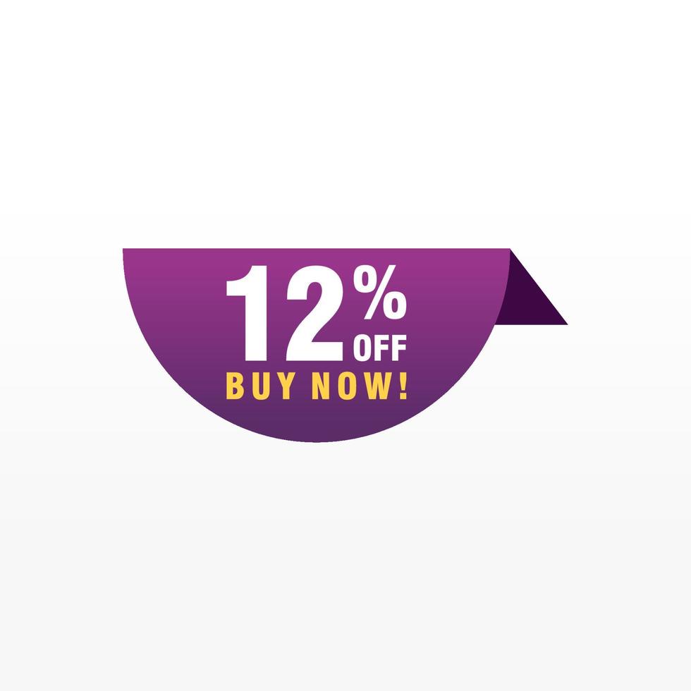 12 discount, Sales Vector badges for Labels, , Stickers, Banners, Tags, Web Stickers, New offer. Discount origami sign banner.
