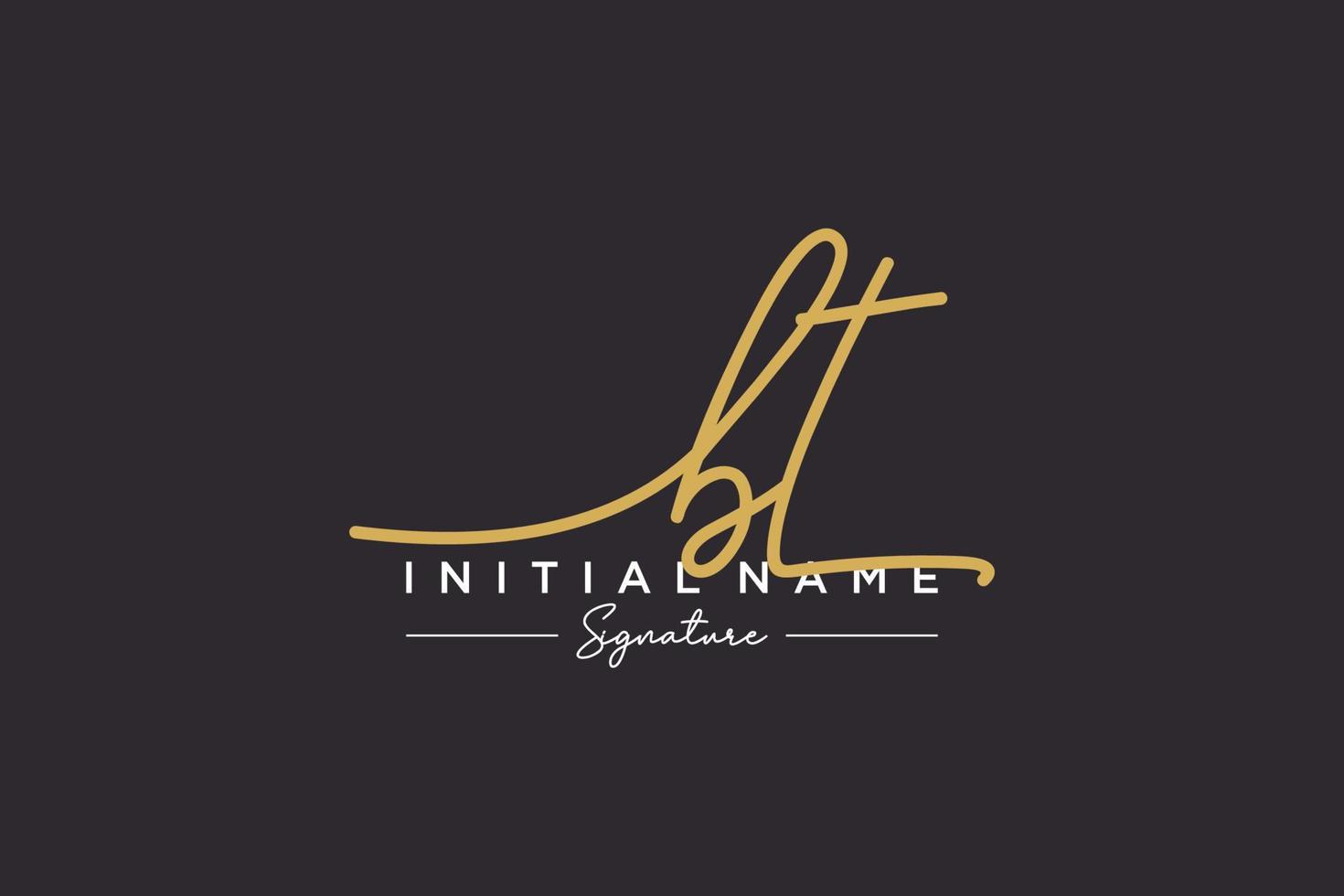 Initial BT signature logo template vector. Hand drawn Calligraphy lettering Vector illustration.