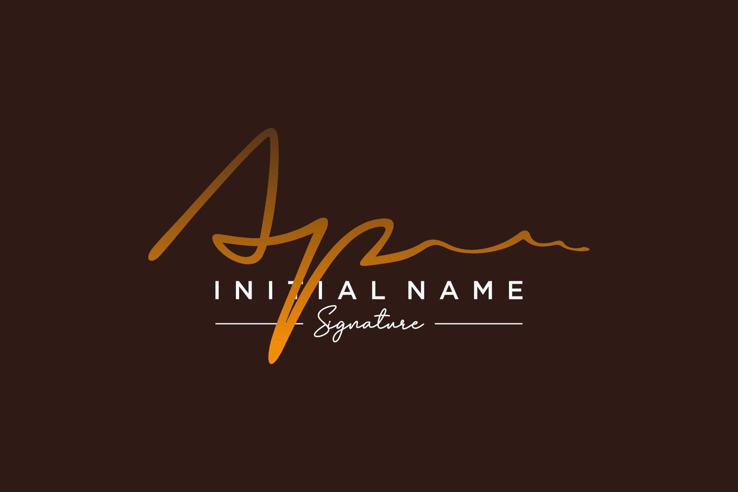 Initial AP signature logo template vector. Hand drawn Calligraphy lettering Vector illustration.