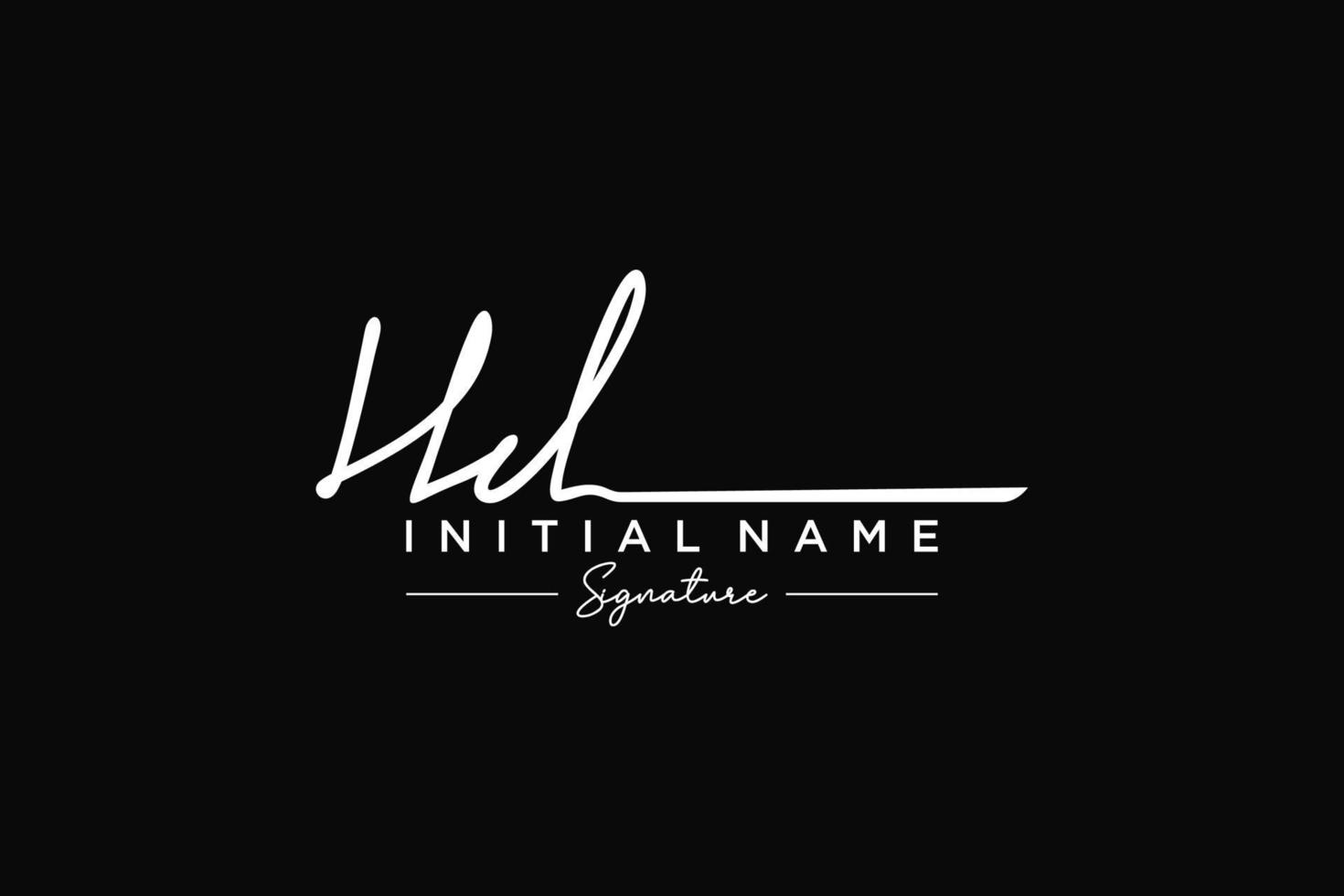 Initial HD signature logo template vector. Hand drawn Calligraphy lettering Vector illustration.