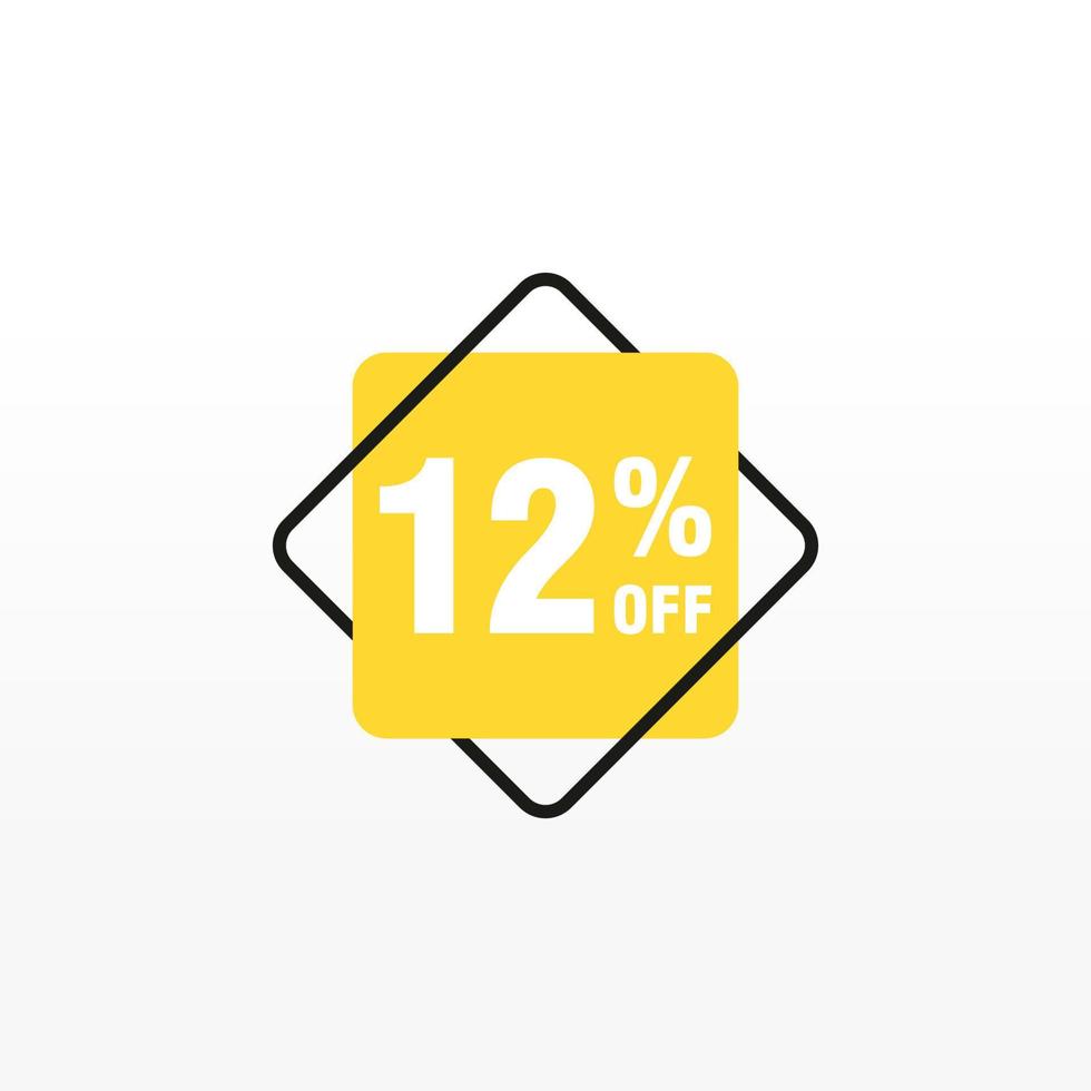 12 discount, Sales Vector badges for Labels, , Stickers, Banners, Tags, Web Stickers, New offer. Discount origami sign banner.
