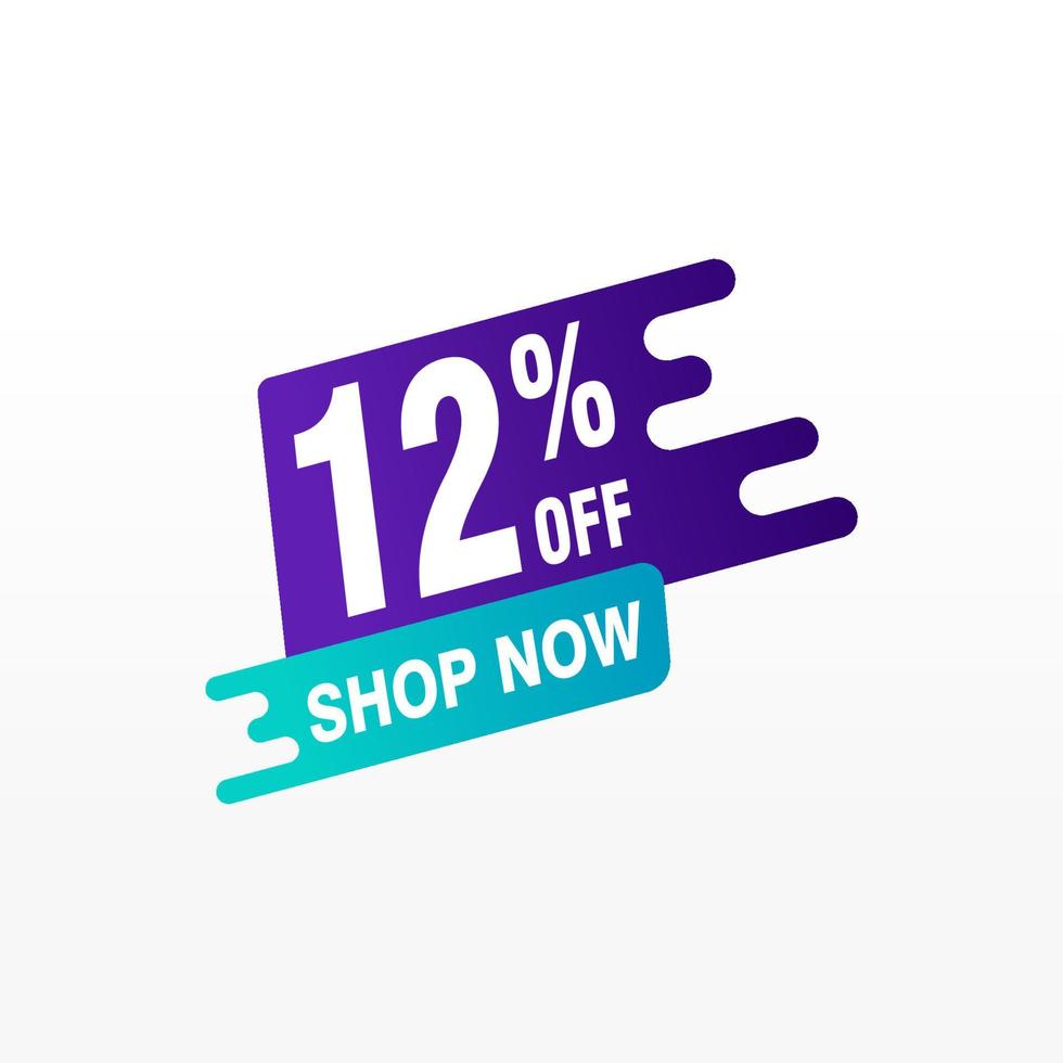 12 discount, Sales Vector badges for Labels, , Stickers, Banners, Tags, Web Stickers, New offer. Discount origami sign banner.