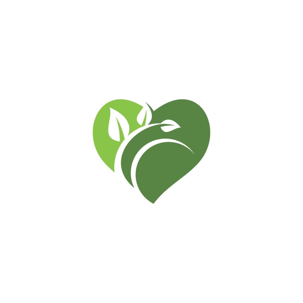 Green leaves logo. plant nature eco garden stylized icon vector botanical.