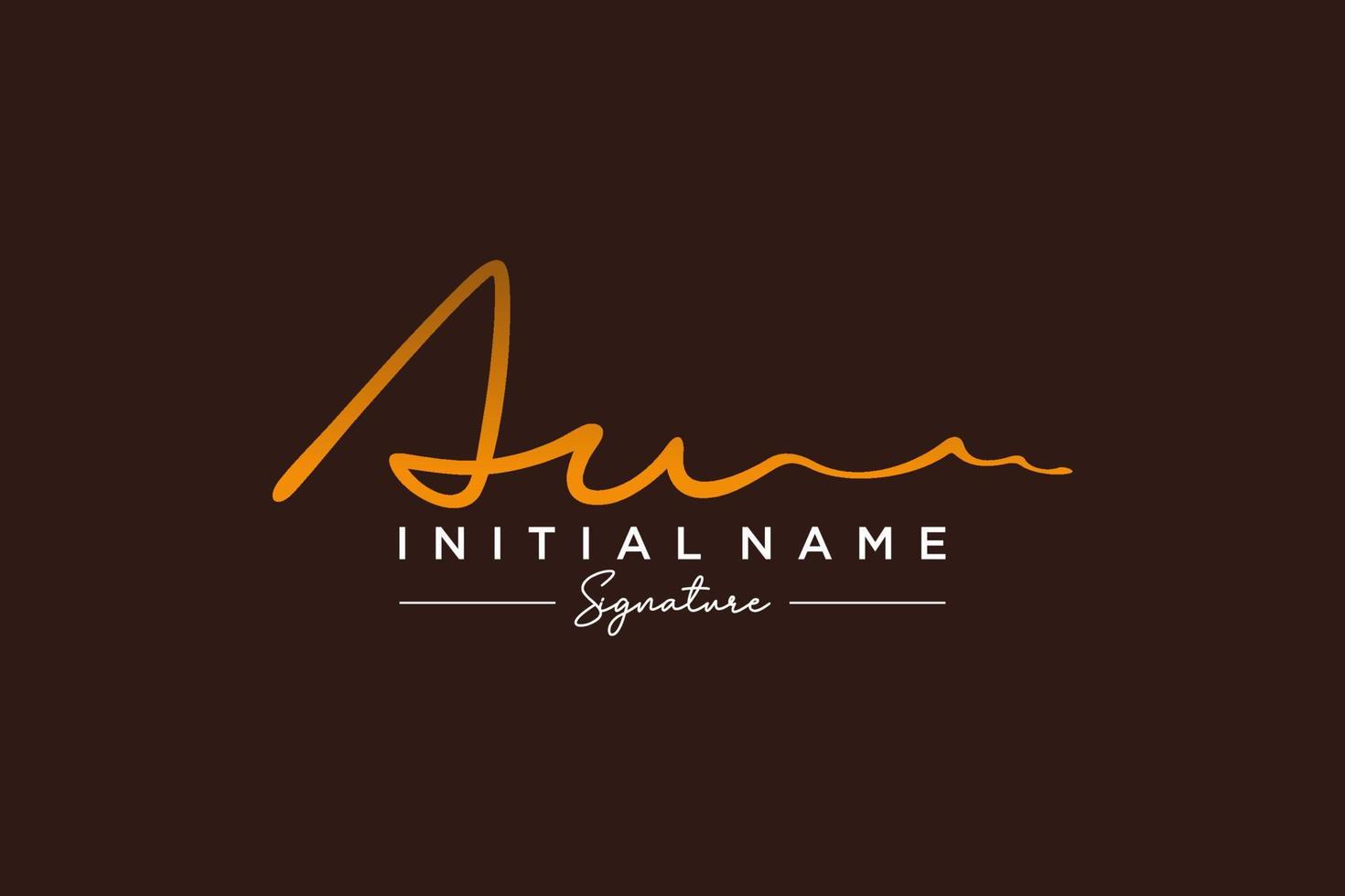 Initial AU signature logo template vector. Hand drawn Calligraphy lettering Vector illustration.