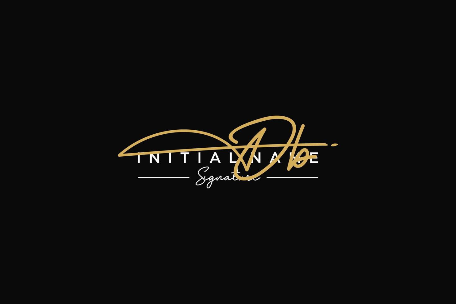 Initial DB signature logo template vector. Hand drawn Calligraphy lettering Vector illustration.