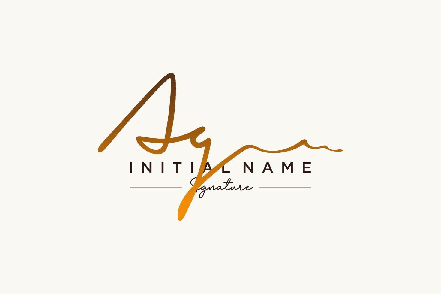 Initial AG signature logo template vector. Hand drawn Calligraphy lettering Vector illustration.