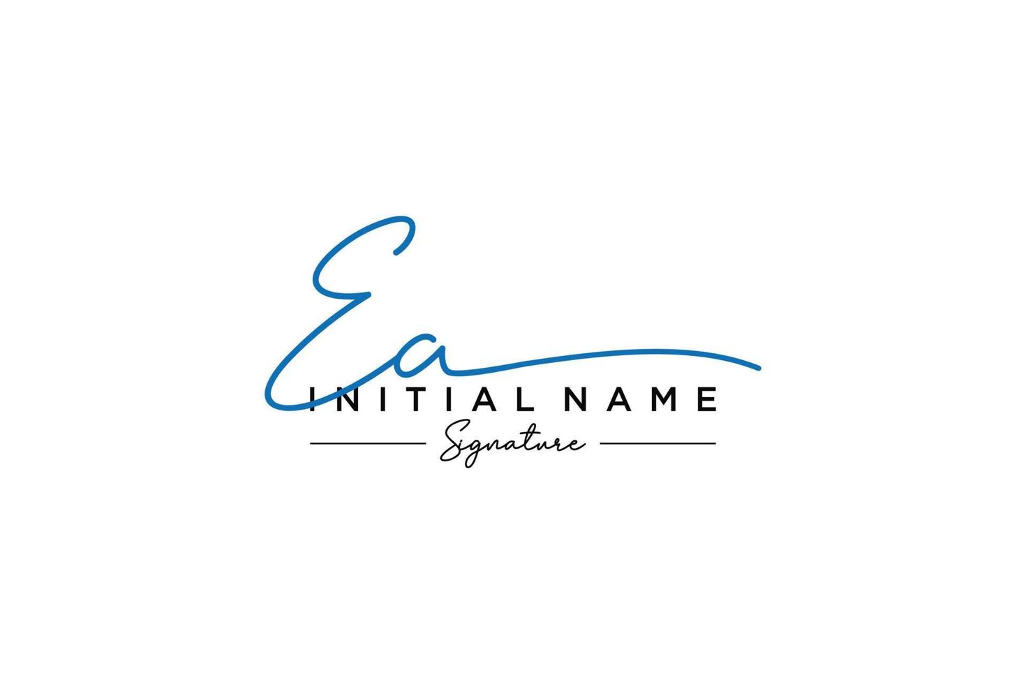 Initial EA signature logo template vector. Hand drawn Calligraphy lettering Vector illustration.