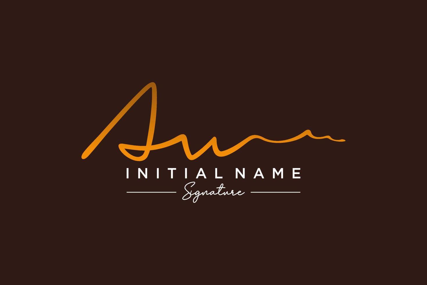 Initial AW signature logo template vector. Hand drawn Calligraphy lettering Vector illustration.