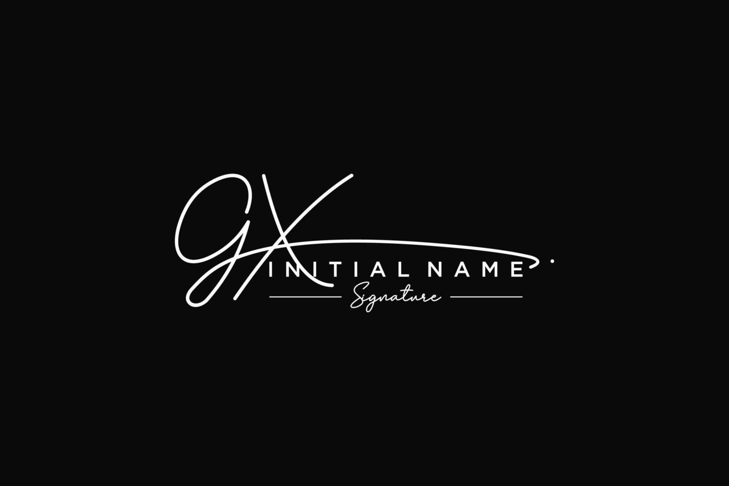 Initial GX signature logo template vector. Hand drawn Calligraphy lettering Vector illustration.