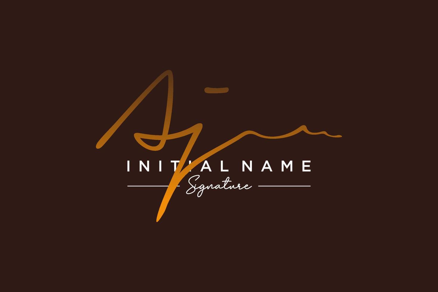 Initial AJ signature logo template vector. Hand drawn Calligraphy