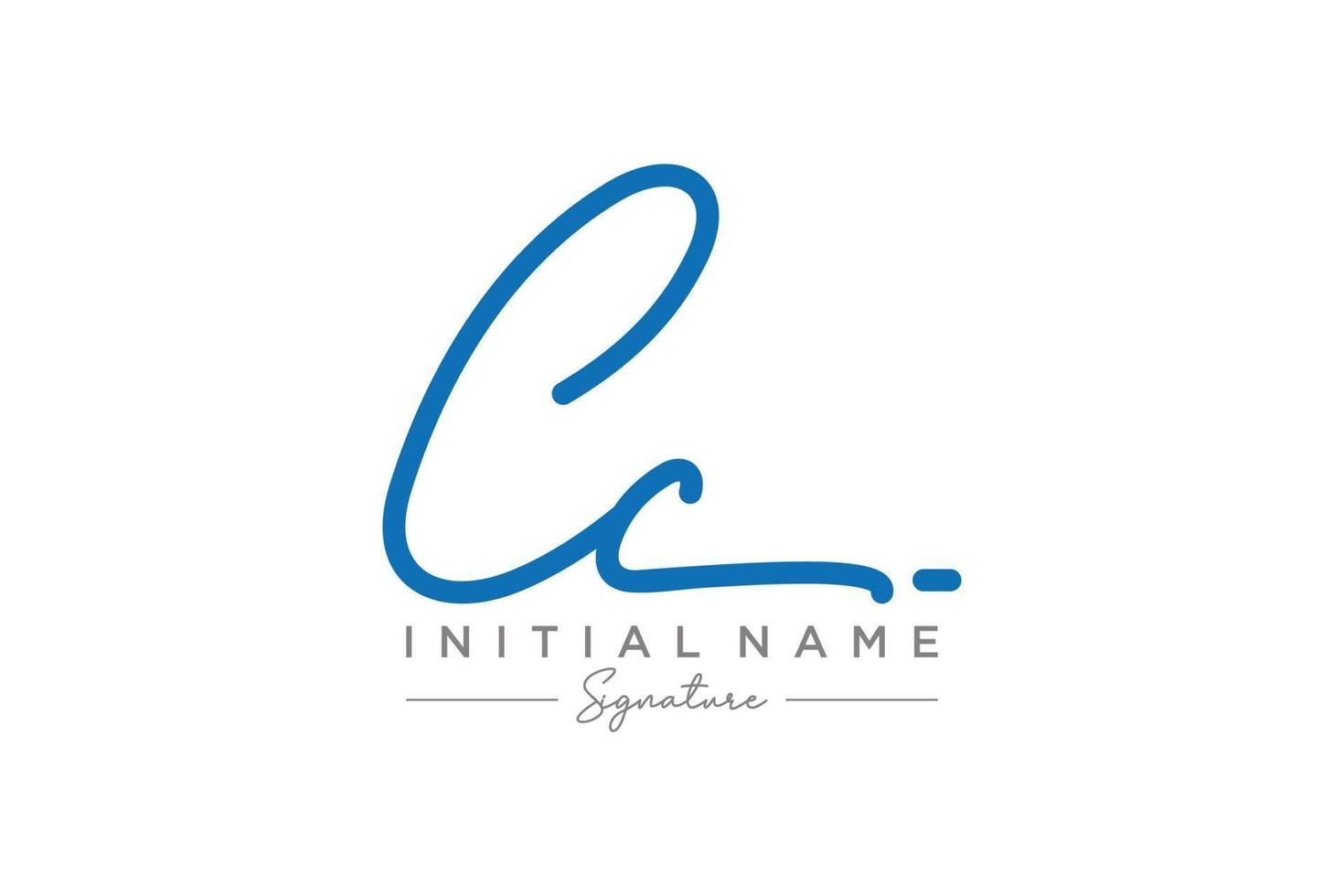 Initial CC signature logo template vector. Hand drawn Calligraphy lettering Vector illustration.