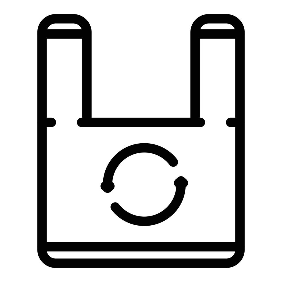 Organic bag icon, outline style vector