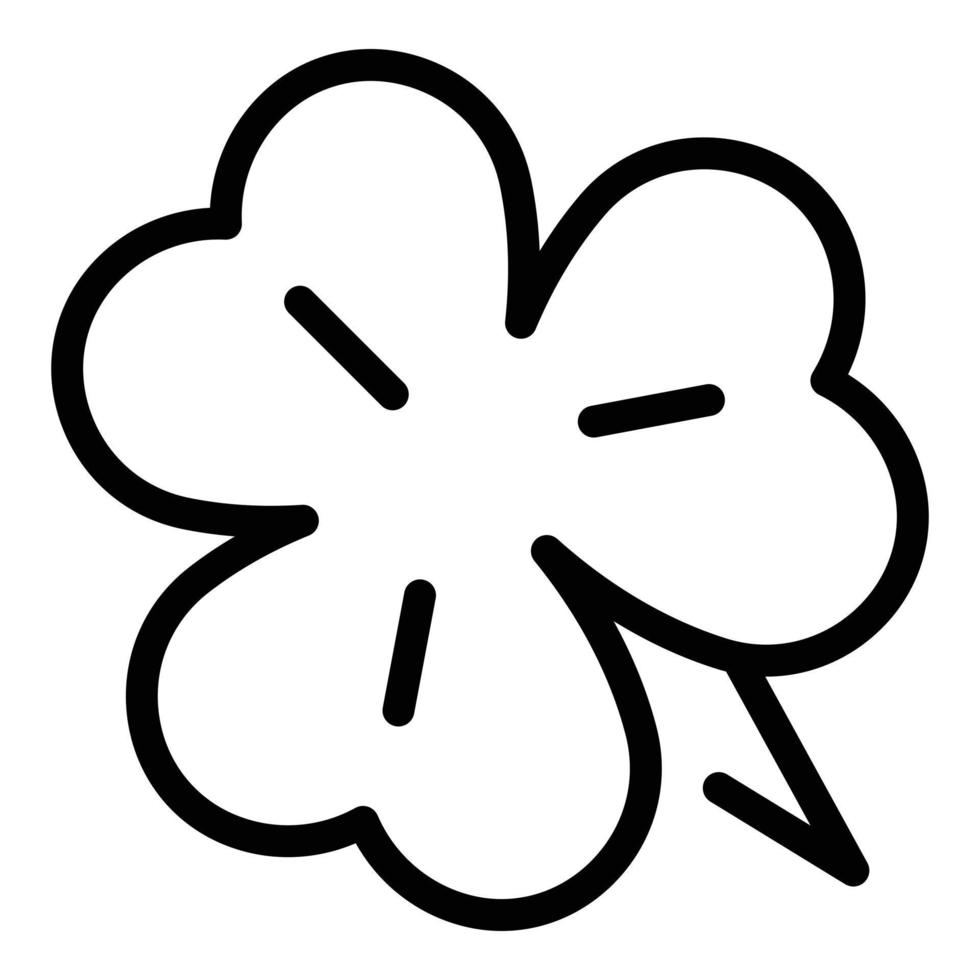 Clover four icon, outline style vector