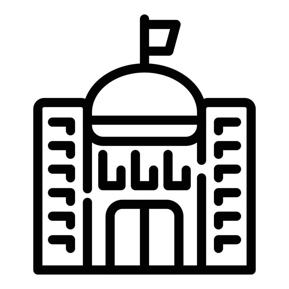 icono del ayuntamiento, estilo de contorno vector