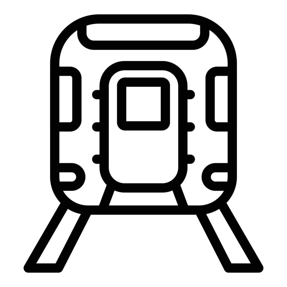 City train icon, outline style vector