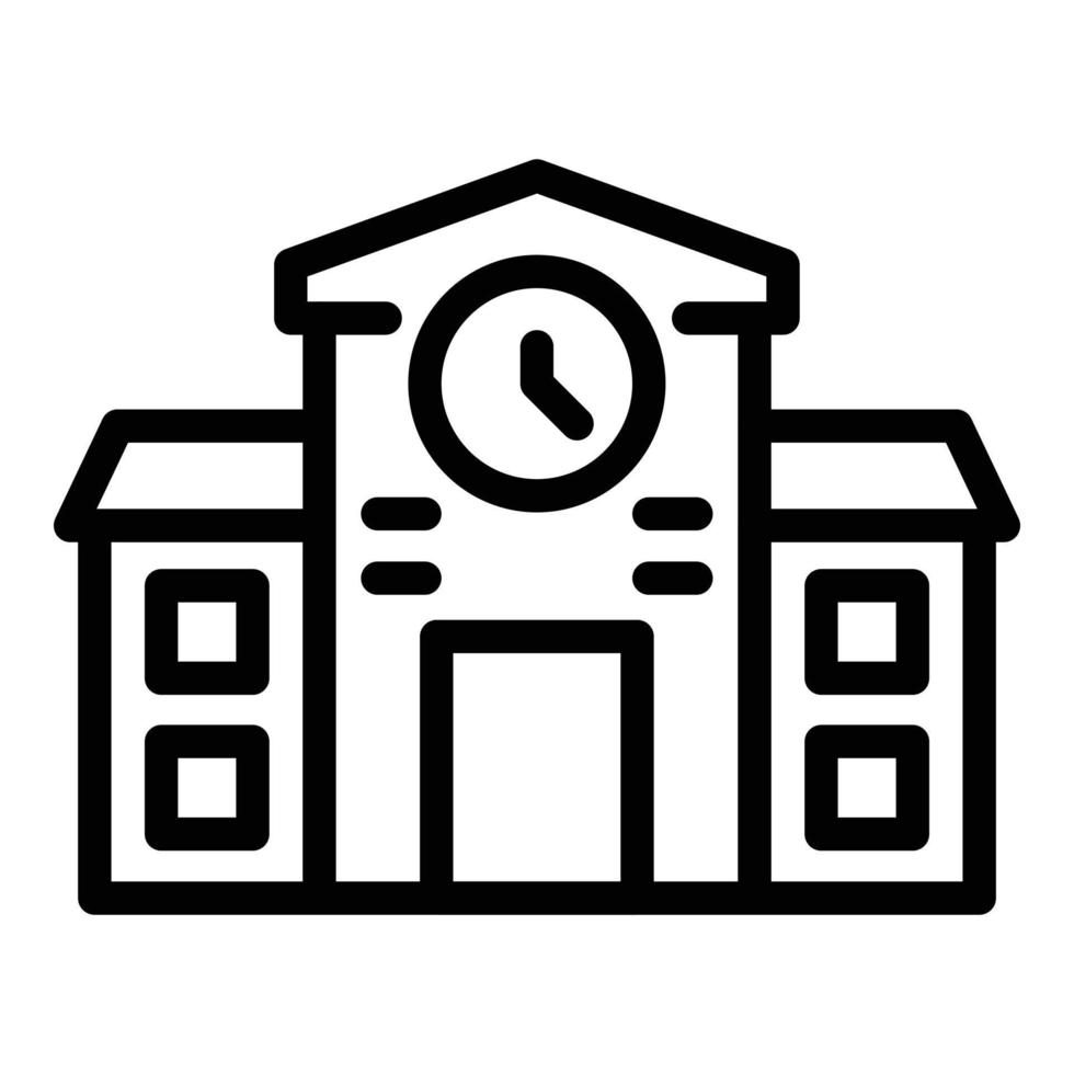 Cathedral building icon, outline style vector
