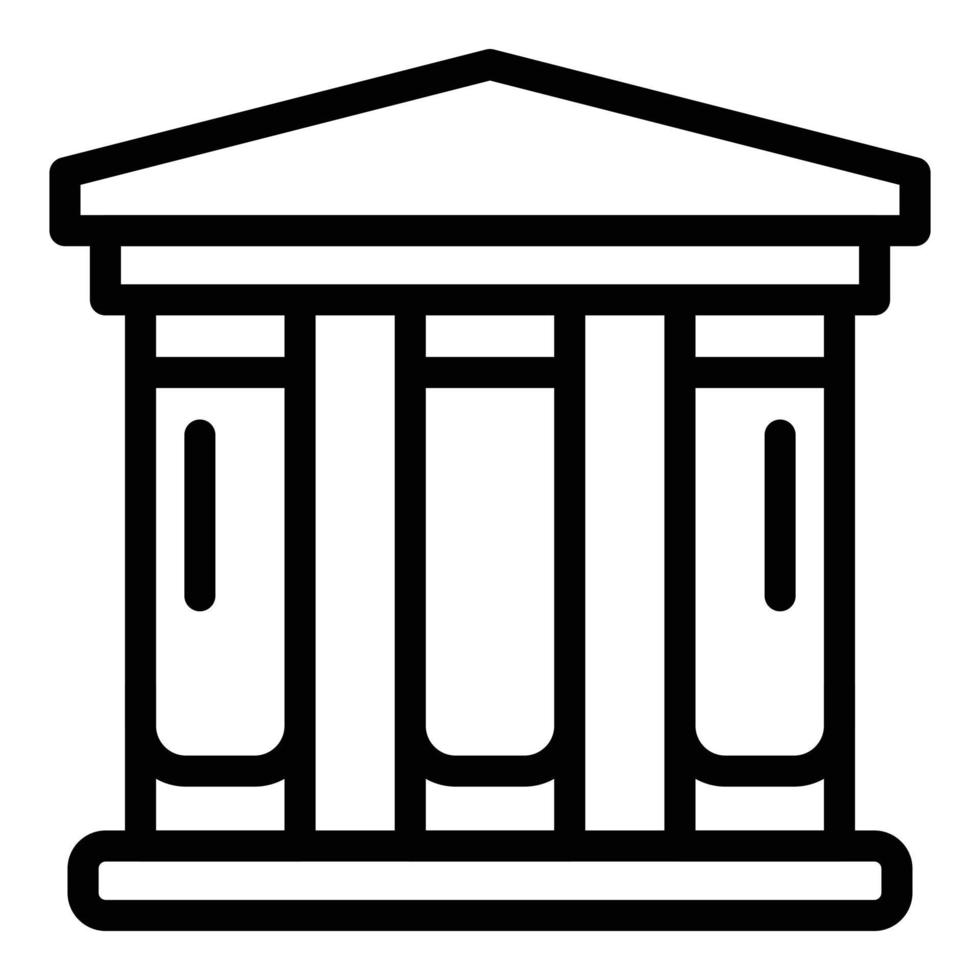 City temple icon, outline style vector