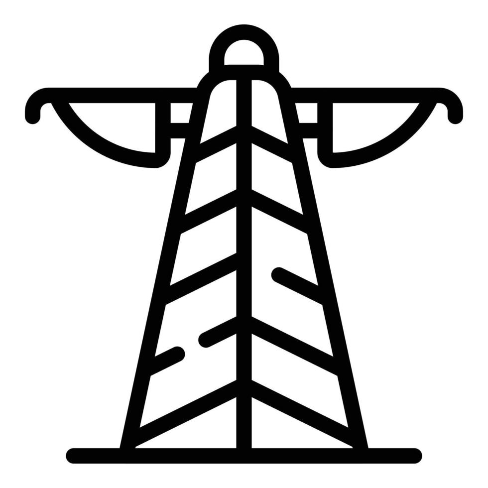 Electric tower icon, outline style vector