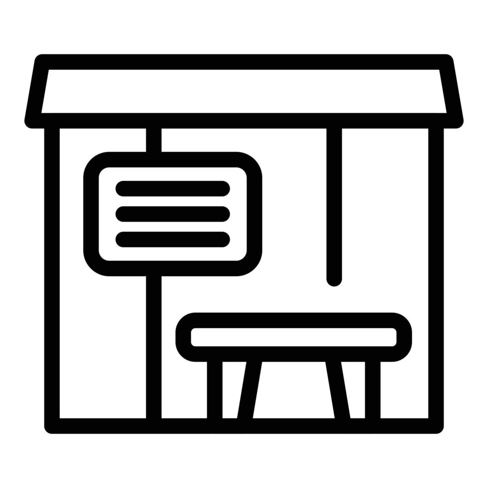 City house icon, outline style vector