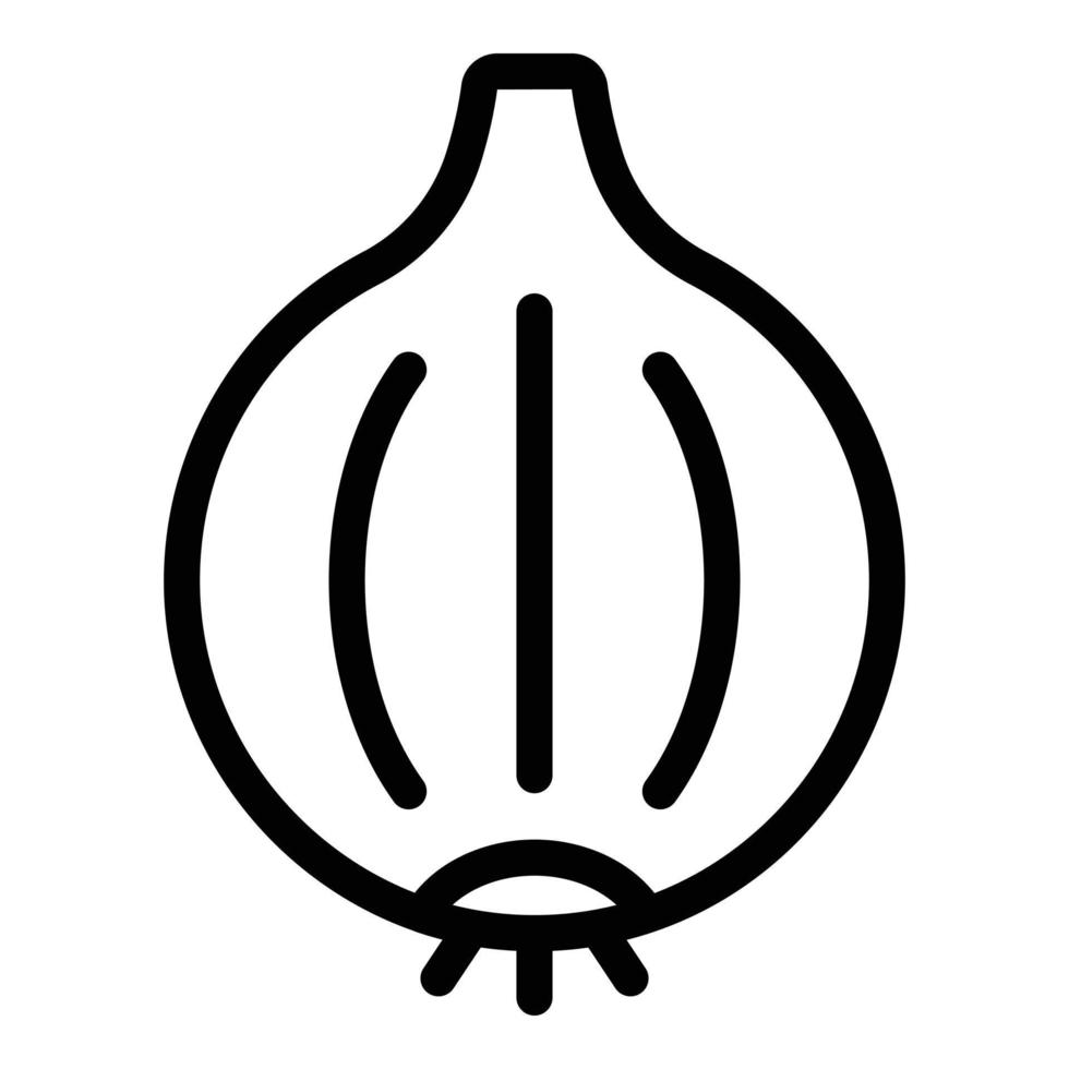 icono de cebolla, estilo de contorno vector