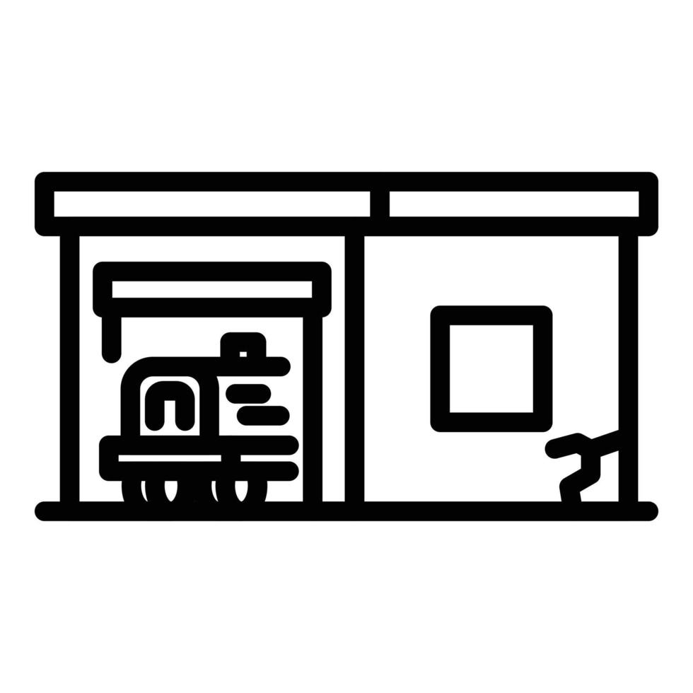 Farm garage icon, outline style vector