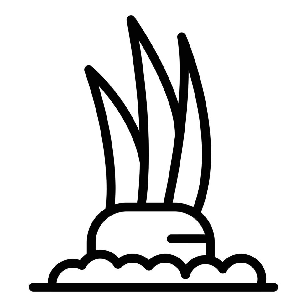 icono de zanahoria de granja, estilo de contorno vector