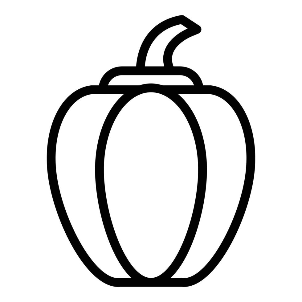 icono de calabaza de granja, estilo de esquema vector