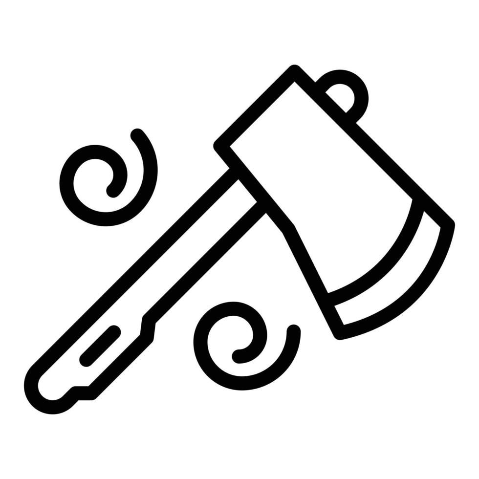 Farm axe icon, outline style vector