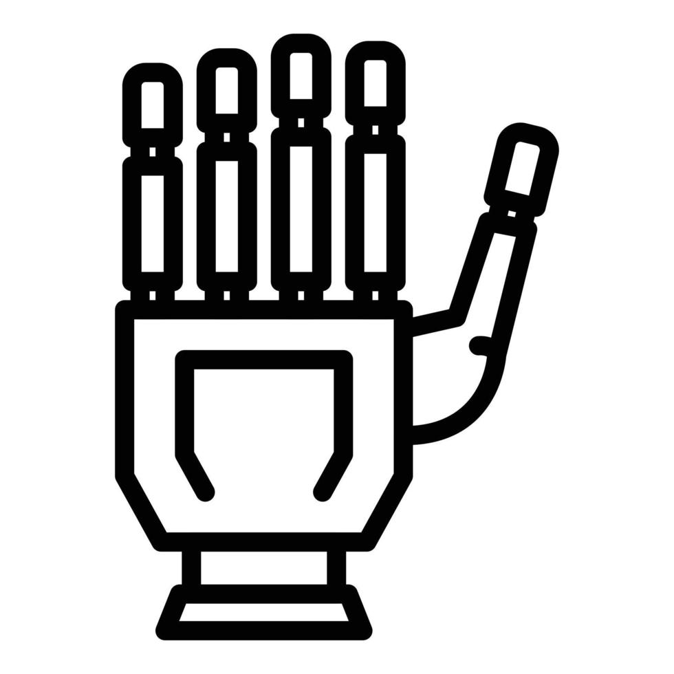 Robotic innovation icon, outline style vector