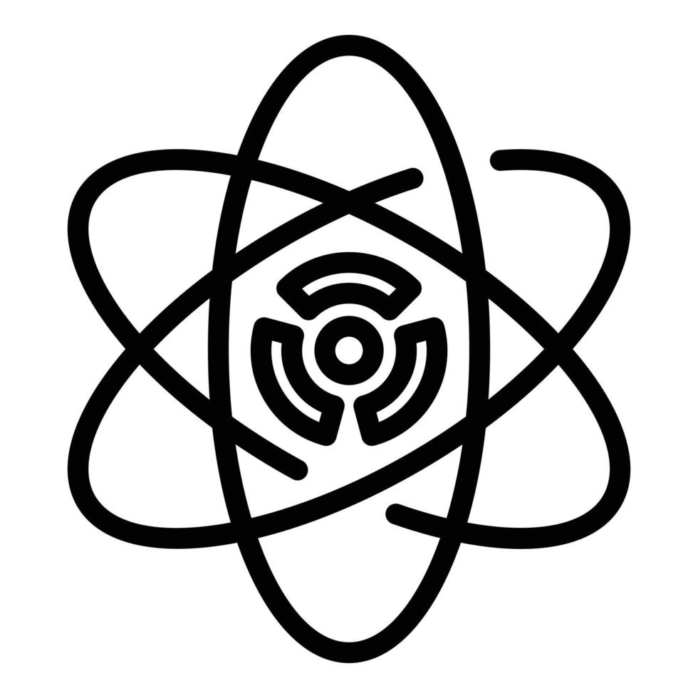 Think eco icon, outline style vector