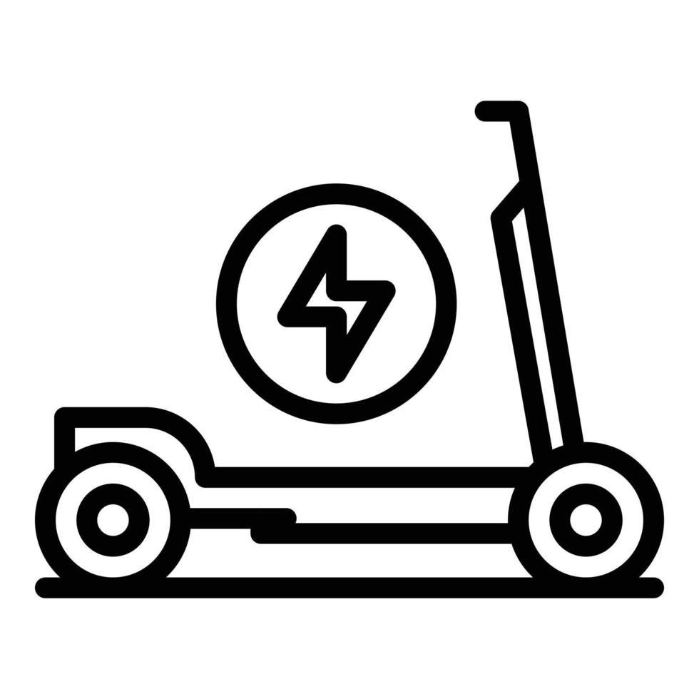 icono de transporte ecológico, estilo de contorno vector