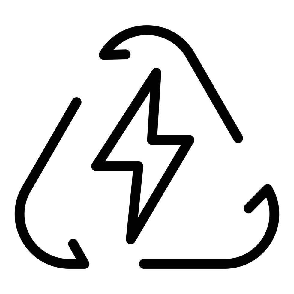 Renewable energy icon, outline style vector