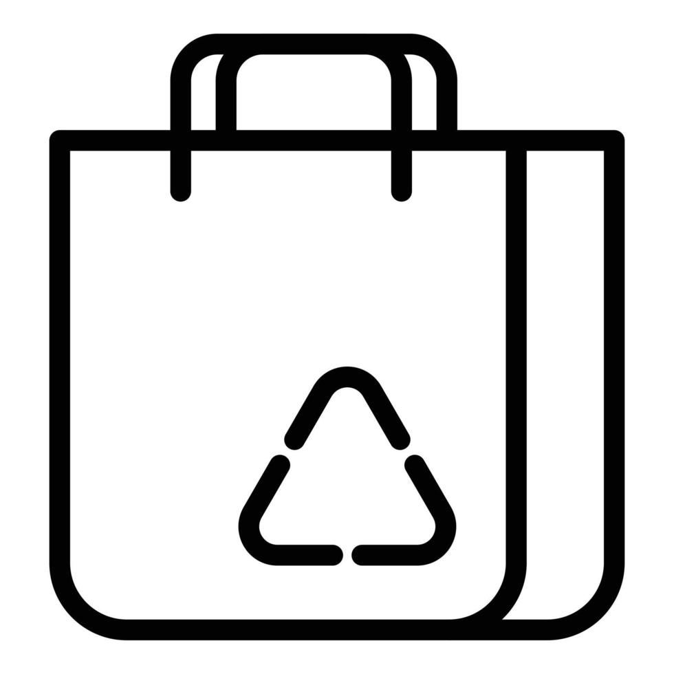 Eco label pack icon, outline style vector