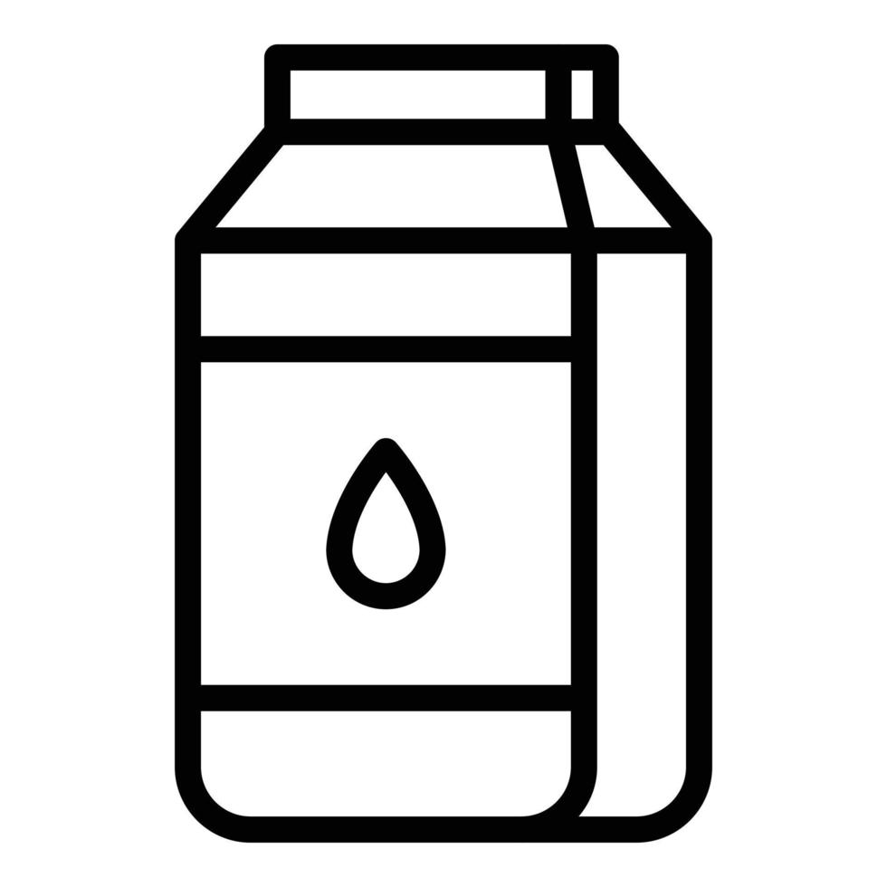 Eco milk box icon, outline style vector