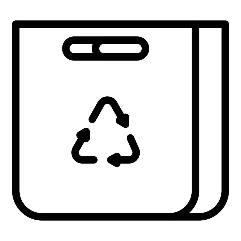 icono de paquete de reutilización, estilo de contorno vector