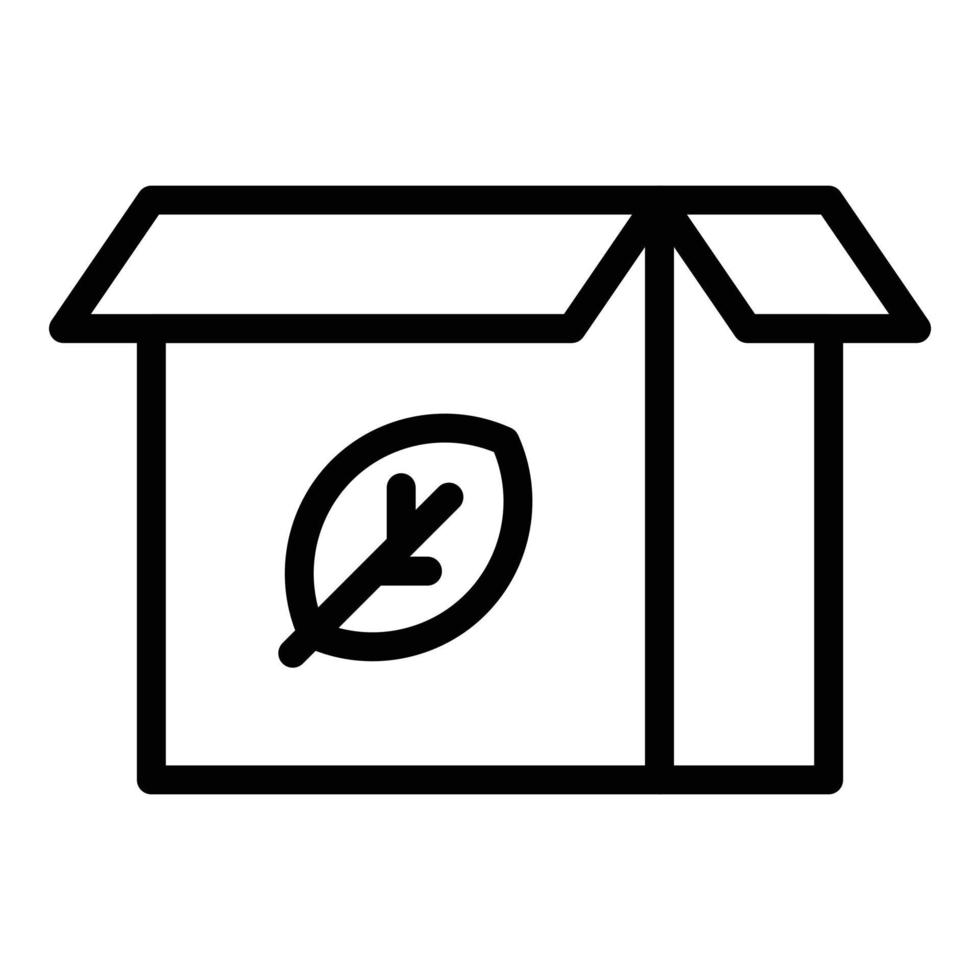 Eco friendly box icon, outline style vector