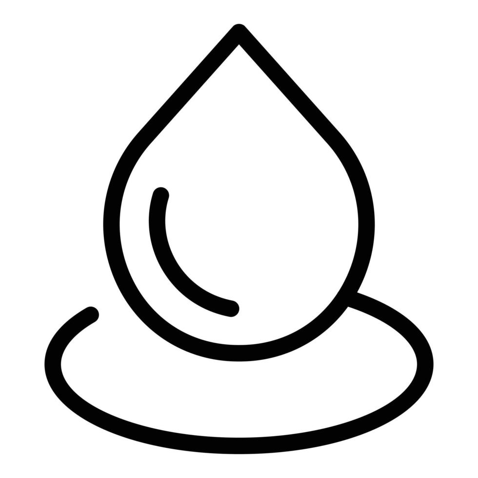 Drop water icon, outline style vector