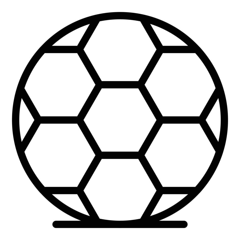 Soccer ball icon, outline style vector