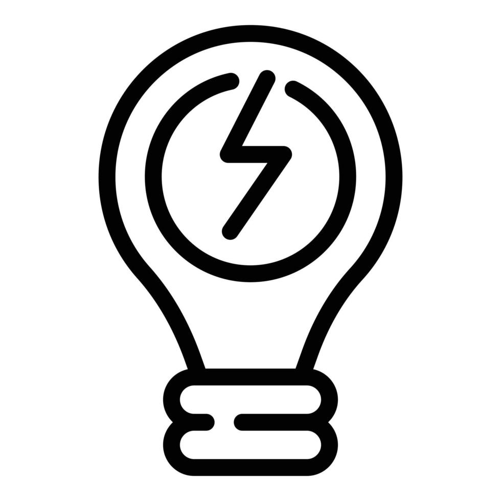 Light bulb energy icon, outline style vector