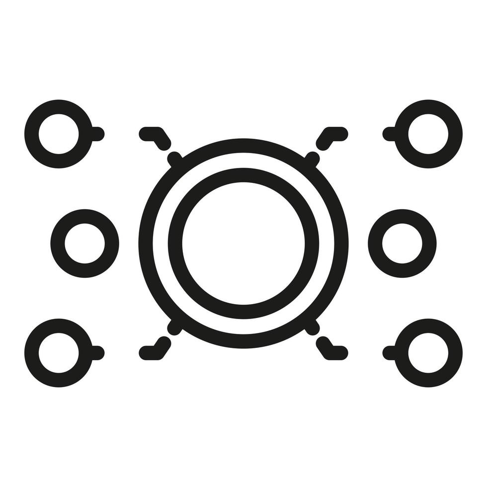 Project hierarchy icon, outline style vector