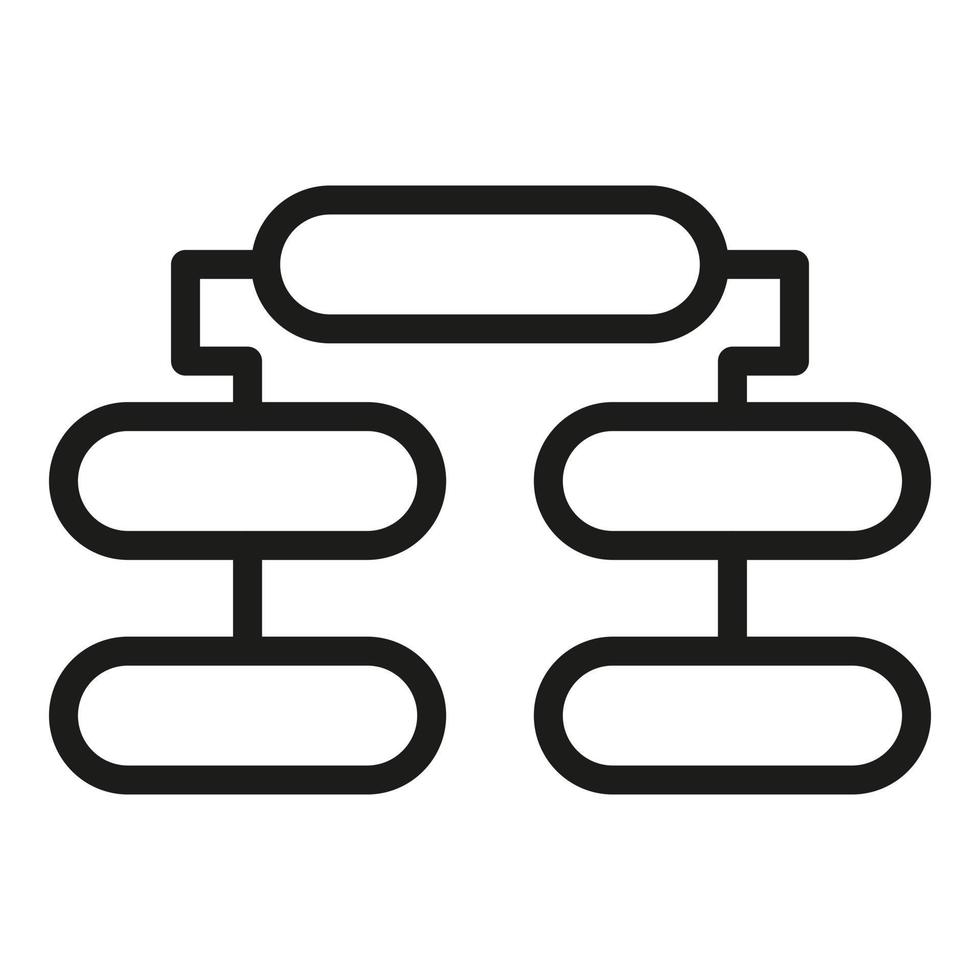 Hierarchy community icon, outline style vector